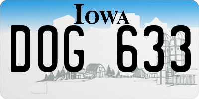 IA license plate DOG633
