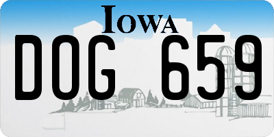 IA license plate DOG659
