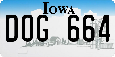 IA license plate DOG664
