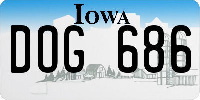 IA license plate DOG686