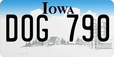 IA license plate DOG790