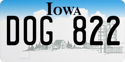 IA license plate DOG822