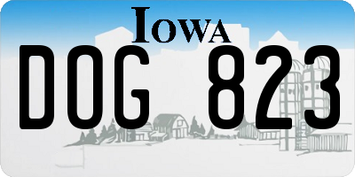 IA license plate DOG823