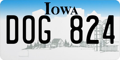 IA license plate DOG824