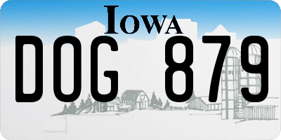 IA license plate DOG879