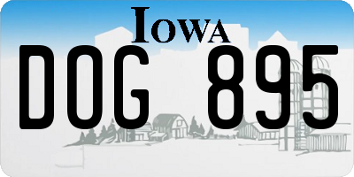 IA license plate DOG895