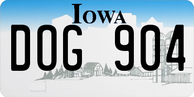 IA license plate DOG904