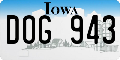 IA license plate DOG943