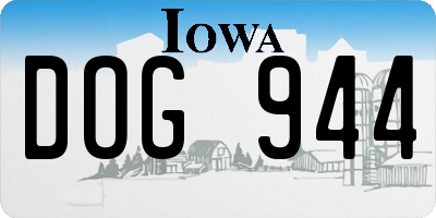 IA license plate DOG944