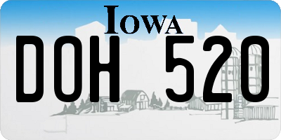 IA license plate DOH520