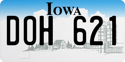 IA license plate DOH621