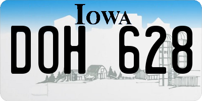IA license plate DOH628