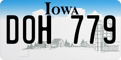 IA license plate DOH779