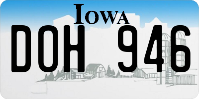 IA license plate DOH946