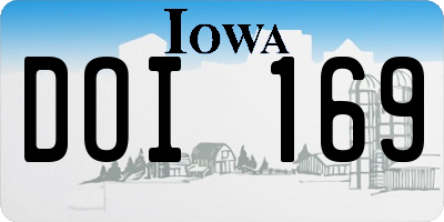 IA license plate DOI169