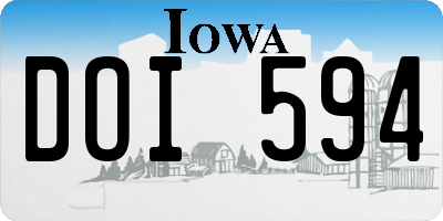 IA license plate DOI594