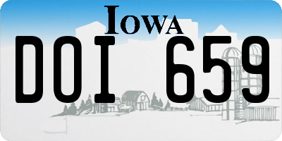 IA license plate DOI659
