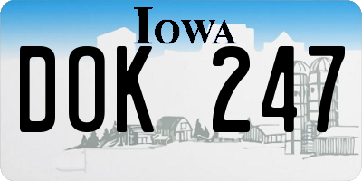IA license plate DOK247