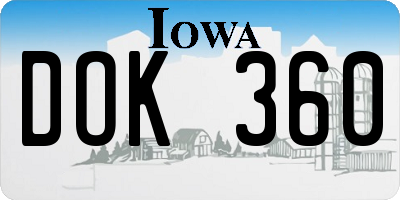 IA license plate DOK360