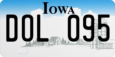 IA license plate DOL095