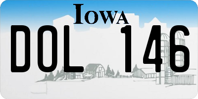 IA license plate DOL146