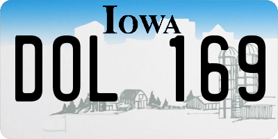 IA license plate DOL169
