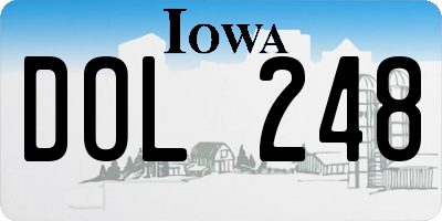 IA license plate DOL248