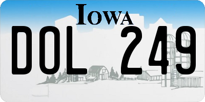 IA license plate DOL249