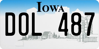IA license plate DOL487