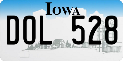 IA license plate DOL528