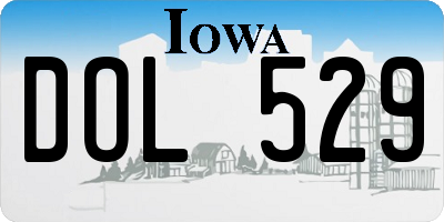 IA license plate DOL529