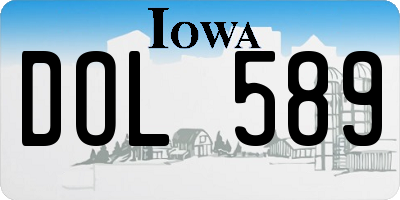 IA license plate DOL589