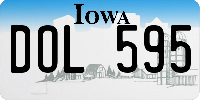 IA license plate DOL595