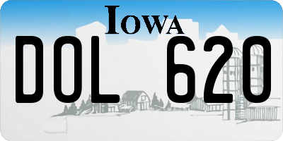 IA license plate DOL620