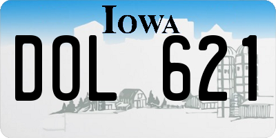 IA license plate DOL621