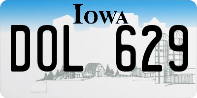 IA license plate DOL629