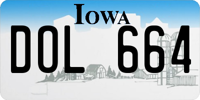 IA license plate DOL664
