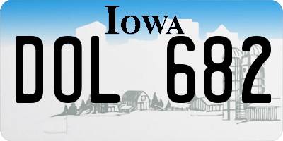 IA license plate DOL682