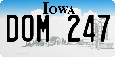 IA license plate DOM247
