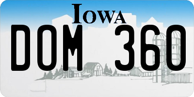 IA license plate DOM360
