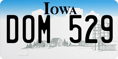IA license plate DOM529