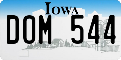 IA license plate DOM544