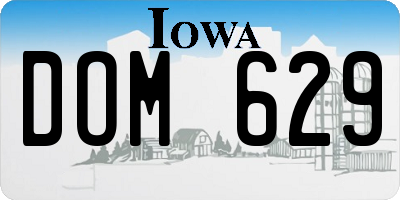 IA license plate DOM629