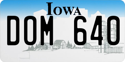 IA license plate DOM640