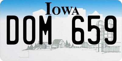 IA license plate DOM659