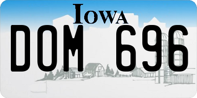 IA license plate DOM696