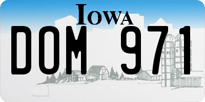 IA license plate DOM971