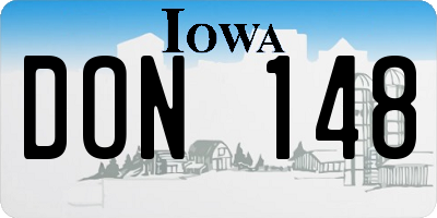 IA license plate DON148