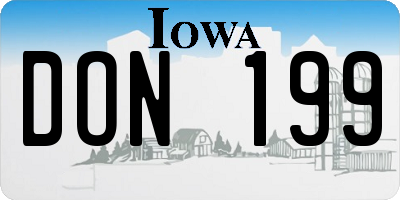IA license plate DON199
