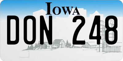 IA license plate DON248